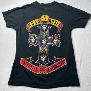 Guns‎ N Roses Womens Medium Appetite Destruction Graphic Tee Rock Band T-Shirt